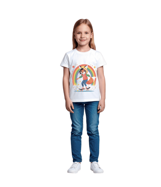 Футболка для девочки с принтом спереди – 100% хлопок | DTF-печать | Купить с доставкой по Молдове — изображение 4