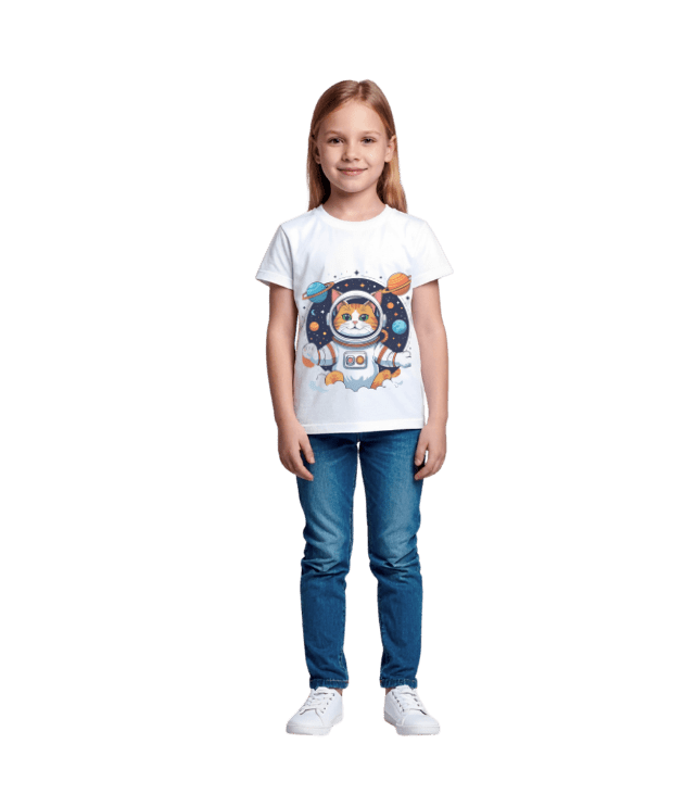 Футболка для девочки с принтом спереди – 100% хлопок | DTF-печать | Купить с доставкой по Молдове — изображение 5