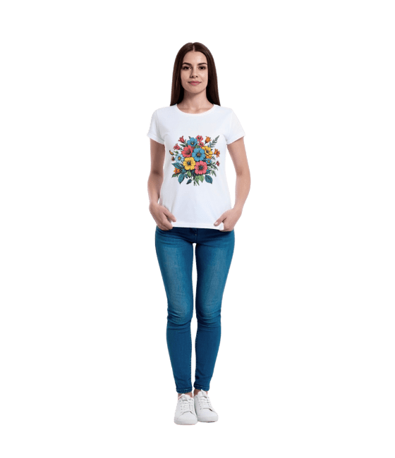 Женская футболка с принтом спереди – 100% хлопок | DTF-печать | Купить с доставкой по Молдове — изображение 2