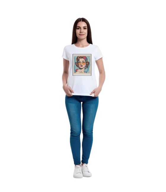 Женская футболка с принтом спереди – 100% хлопок | DTF-печать | Купить с доставкой по Молдове — изображение 5