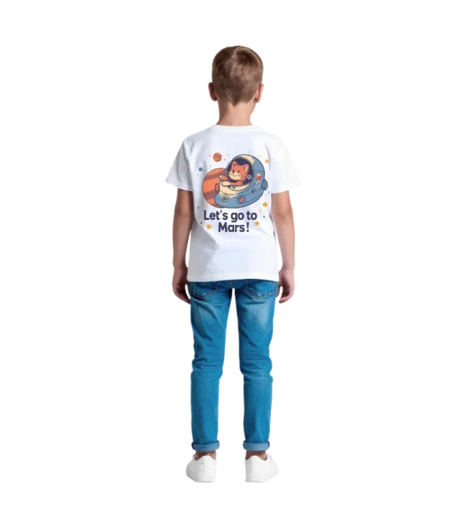 Футболка для мальчика с принтом сзади – 100% хлопок | DTF-печать | Купить с доставкой по Молдове