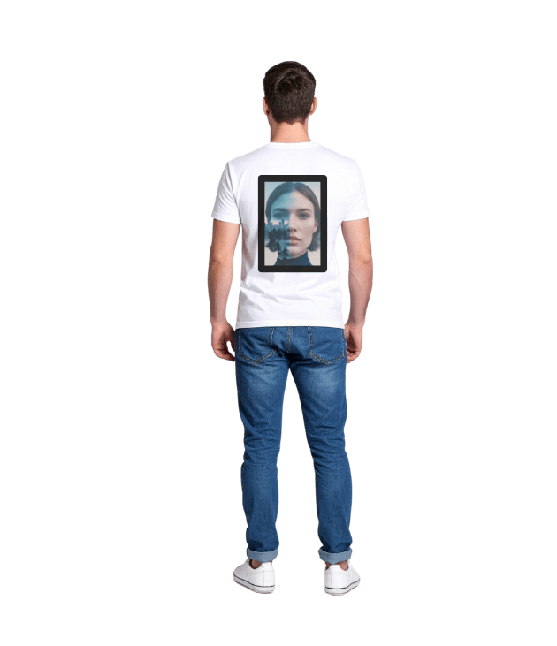 Мужская футболка с принтом сзади – 100% хлопок | DTF-печать | Купить с доставкой по Молдове — изображение 3